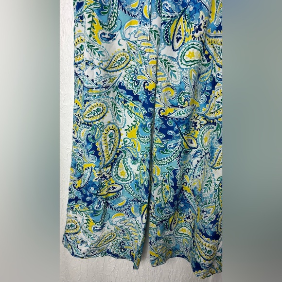 Lauren Ralph Lauren Paisley Crepe de Chine Wide-Leg Drawstring Pants Size XL - Picture 8 of 9